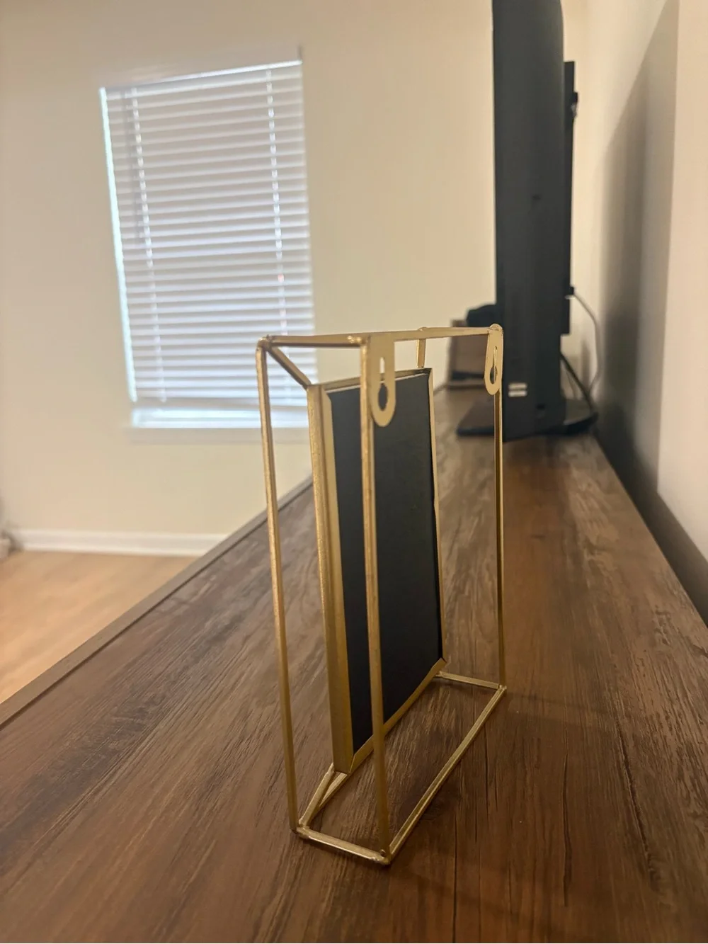 4x6 Gold Geometric Metal Photo Frame - Home Accents